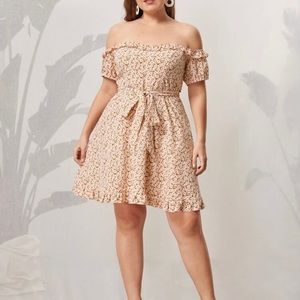 SHEIN Floral Off-Shoulder Dress